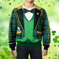 thumbnail image 4 of PMUYBHF Homme Hommes Chandails à Capuche Chandail Homme Printemps et Automne Grande Fleur Tout Imprimé Manches Longues Col Rond Sans Capuche Floral Tendance Mode Chandail de Base Chandail pour Hommes Sans Capuche avec Fermeture Éclair, 4 of 6