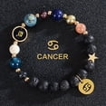 thumbnail image 3 of 1 piece of eight planets and twelve zodiac signs bracelet with frosted stone beads, perfect for daily wear, gifts and birthday gifts for women and men, 3 of 20
