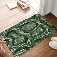 thumbnail image 5 of Haiem Green Snakeskin Front Door Mat Indoor Outdoor Entrance, Waterproof All-Season, All-Weather Doormat, Durable Flannel Fabric, Fade Resistant, Low Profile, 16x24in, 5 of 9