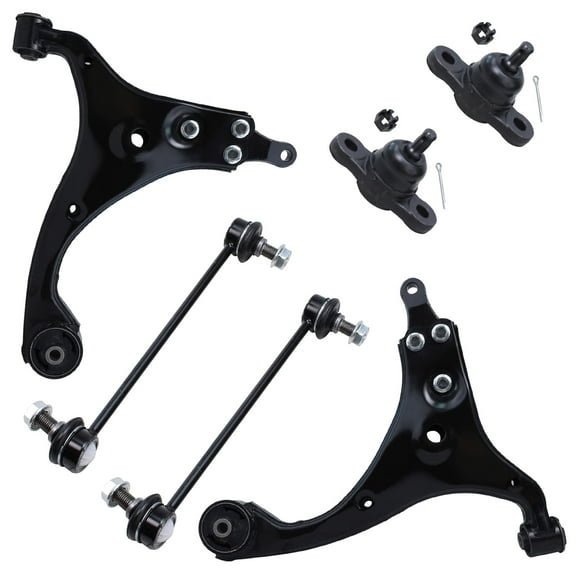 Detroit Axle - Front Control Arms for 2009-2012 Hyundai Elantra 2010 2011, 2 Lower Control Arms, 2 Lower Ball Joints, 2 Sway Bar Links Suspension Kit Replacement