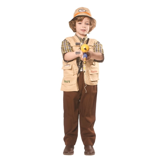 Costume Dress Up America Fisherman para niños, sombrero, chaleco y más