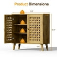 thumbnail image 2 of Heynemo Accent Cabinet with Doors, Entryway Cabinet with Oak Legs, Wooden Decorative Sideboard Cabinet with Adjustable Shelf & Doors for Living Room, Entryway, Dining room, Natural, 2 of 6