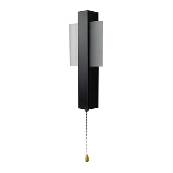 Modern LED Wall Sconce, Gold Metal Indoor Wall Light with Fabric Shade, Dimmable Bedside Lamp for Living Room and Bedroom ( Black )