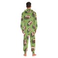 thumbnail image 4 of FORMRS Onesies Pajama for Adults Unisex Hoodie Winter Jumpsuit One Piece Sleepwear, Sizes S-2XL, Game Day Footballs, 4 of 7