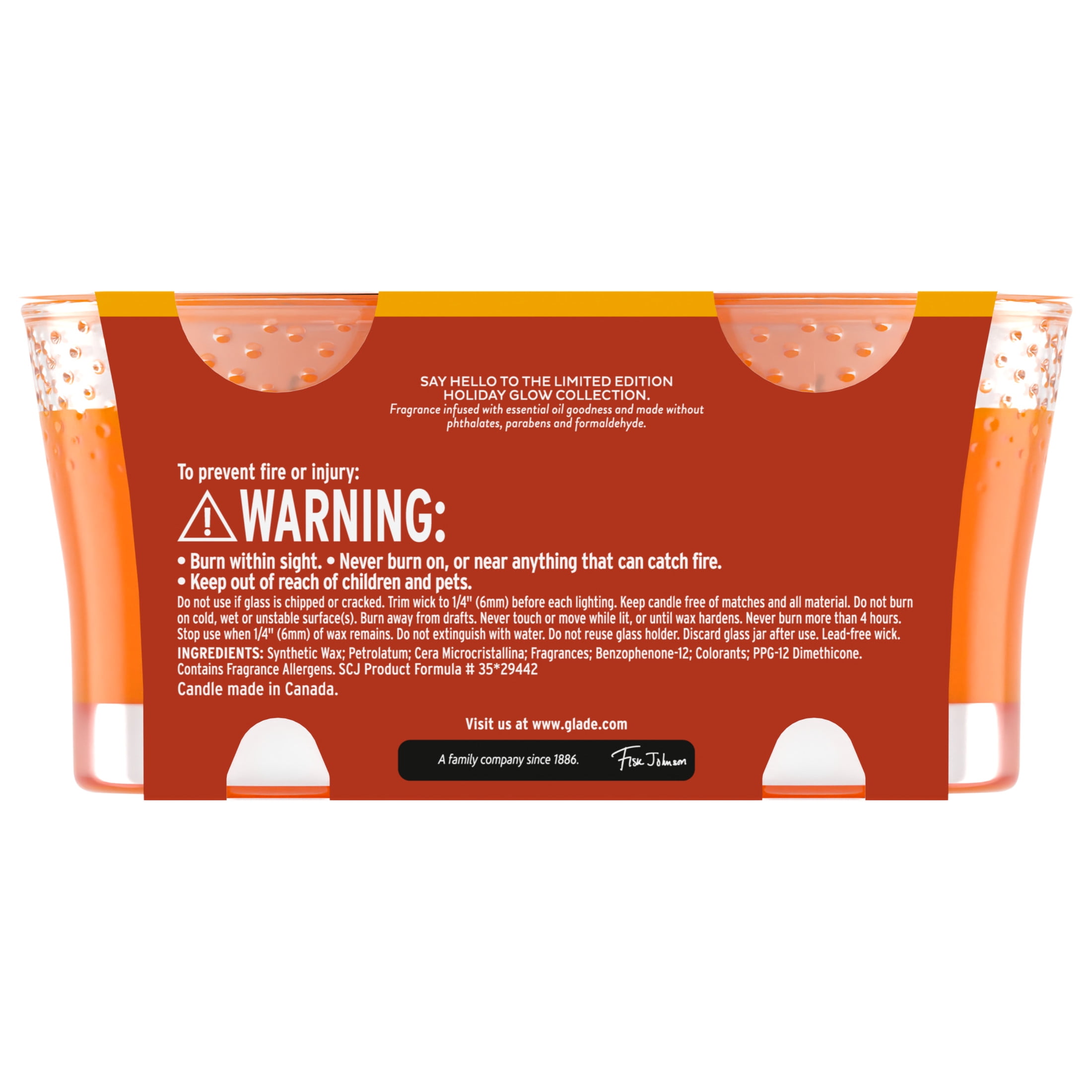 Glade Candle, Infused with Essential Oils, Golden Pumpkin & Spice, 2 Count