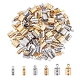 thumbnail image 4 of 2 Colors About 120pcs Vacuum Plating Crimps Cord Ends Stainless Steel Folding Crimp Ends Fold Over Cord Ends Jewelry Finding Kit for Leather Jewelry Making 8.5~12.5mm Long, 4 of 9
