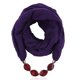 thumbnail image 1 of Mujer Algodón Lino Collar Colgante Bufanda Estilo Étnico Suave Collar Bufanda Púrpura/180x48, 1 of 2