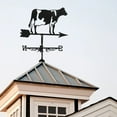 thumbnail image 3 of FUEENIRVA Decorative Yard Weathervane 3D Cow Metal Black Outdoor Garden Decoration 22.8×13×11.4in, 3 of 8