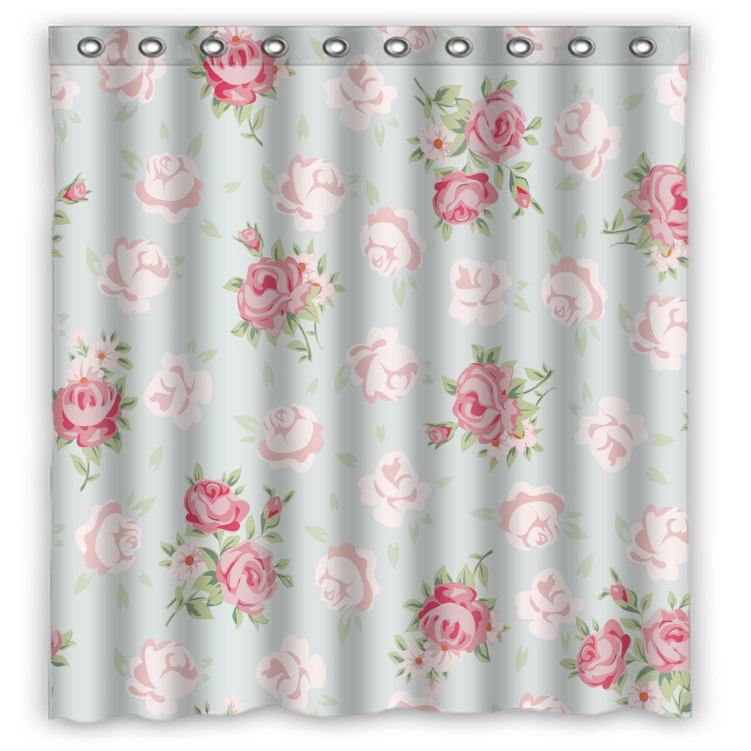 Details about   Victorian Shower Curtain Baroque Colored Roses Print for Bathroom 