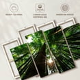 thumbnail image 6 of Elephant Stock Arashiyama Bamboo Grove Wall Art - Horizontal Multi Panel Canvas - Living Room Wall Decor - Nature Multi Panel - Gray And Beige Decor - 68" x 42", 6 of 8
