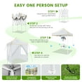 thumbnail image 6 of Hoteel 6.5x6.5ft Pop Up Canopy Tent, Heavy Duty Canopy Easy Set up All Weather Waterproof Outdoor Canopy Tent for Parties, Beach, Garden, Camping with Storage Bag, 3 Adjustable Heights, UPF50+, White, 6 of 11