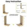 thumbnail image 3 of Conlun Cat Scratcher Cardboard,L Shape Scratch Pad,Vertical Scratching Board, Durable Cardboard to Protect Furniture for Indoor Cats,2Pack Light Wood Large, 3 of 8