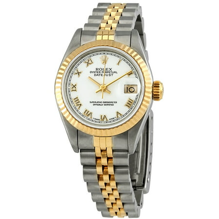 Pre-owned Pre-owned Rolex Datejust White Dial Jubilee Bracelet Ladies Watch