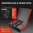 thumbnail image 2 of A-Premium (Red) Ignition Coils and Spark Plugs Kits Compatible with Jeep Grand Cherokee 2005 & Dodge Ram 1500/Ram 2500/Ram 3500 2003-2005, Durango 2004-2005, Magnum 2005 & Chrysler 300, 5.7L 8-PC Set, 2 of 8