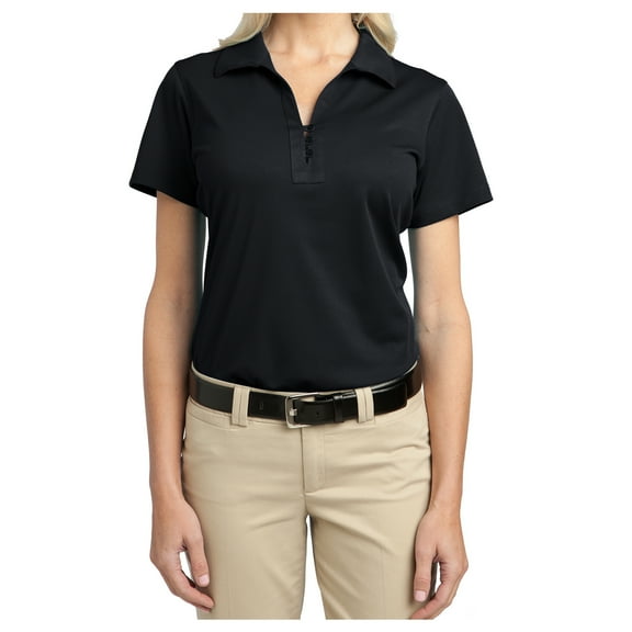 Yellow Rooster Women's Tech Pique Female Polo T-Shirts Black XS