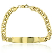 Decadence 14K Yellow Gold 7.80mm 210 Hollow Miami Cuban 8.75" ID Bracelet