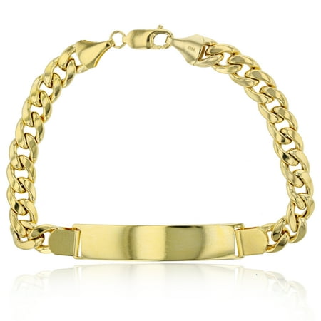 Decadence 14K Yellow Gold 7.80mm 210 Hollow Miami Cuban 8.75" ID Bracelet