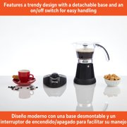 IMUSA 6 or 3 Cup Electric Espresso Maker with Cool-touch Handle, Black