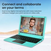 CHIBBS Kids Portable Laptop Computer Powered by Windows 11 Intel, 8gb Ram+ 128gb Rom, 10.1 Inch Personal Laptop Computer, HDMI, USB, Bluetooth, Wi-Fi, Blue