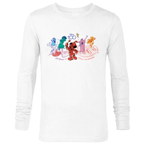 Disney 100 Years of Music and Wonder Piano Color Fill D100 - Long Sleeve T-Shirt for Men - Customized-White