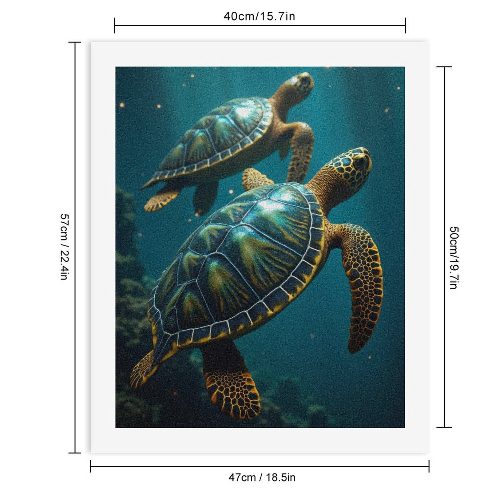 Paint by Numbers Kit for Adults, Tropical Sea Turtles Underwater Swim Paint by Numbers, Easy Paint by Numbers Kit for Adults Beginner, DIY Adult Paint by Number Kits on Canvas, Home Decor