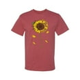 thumbnail image 2 of You Are My Sunshine Skull And Sunflower Inspirational/Christian Men's Graphic T-Shirt, Vintage Heather Red, X-Large, 2 of 3