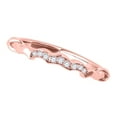 thumbnail image 3 of Aonejewelry 0.25 Ct Diamond Curved Lightweight Wedding Band In 10K Rose Gold, 3 of 4