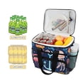 thumbnail image 2 of FORMRS Insulated Cooler Bag 24 Cans Capacity Soft Leakproof Lunch Box with Side Pockets, Blue Anchor, 2 of 7