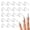 Sliver, variant on 20 Pieces Detachable Nail Rings Gold, Adjustable Fingernail Rings for Women  Gift, Reusable No Glue Metal Nails for Fingers Art Decoration