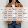 thumbnail image 3 of Enjoytime Fall Jackets for Women Lapel Collar Long Sleeve Cropped Zip Up Jacket Vintage Casual Outerwear with Pockets, 3 of 8