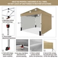 thumbnail image 2 of CROWN SHADES 10X10 Comercial Instant Canopy Pop Up Tent with Center Lock 4 Sidewalls Sto'N Go Bag Beige, 2 of 7