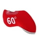 thumbnail image 2 of Fundas para cabezas de palo de golf Fundas para cabezas de cuña con ventana transparente para diestros 60 grados rojo, 2 of 9