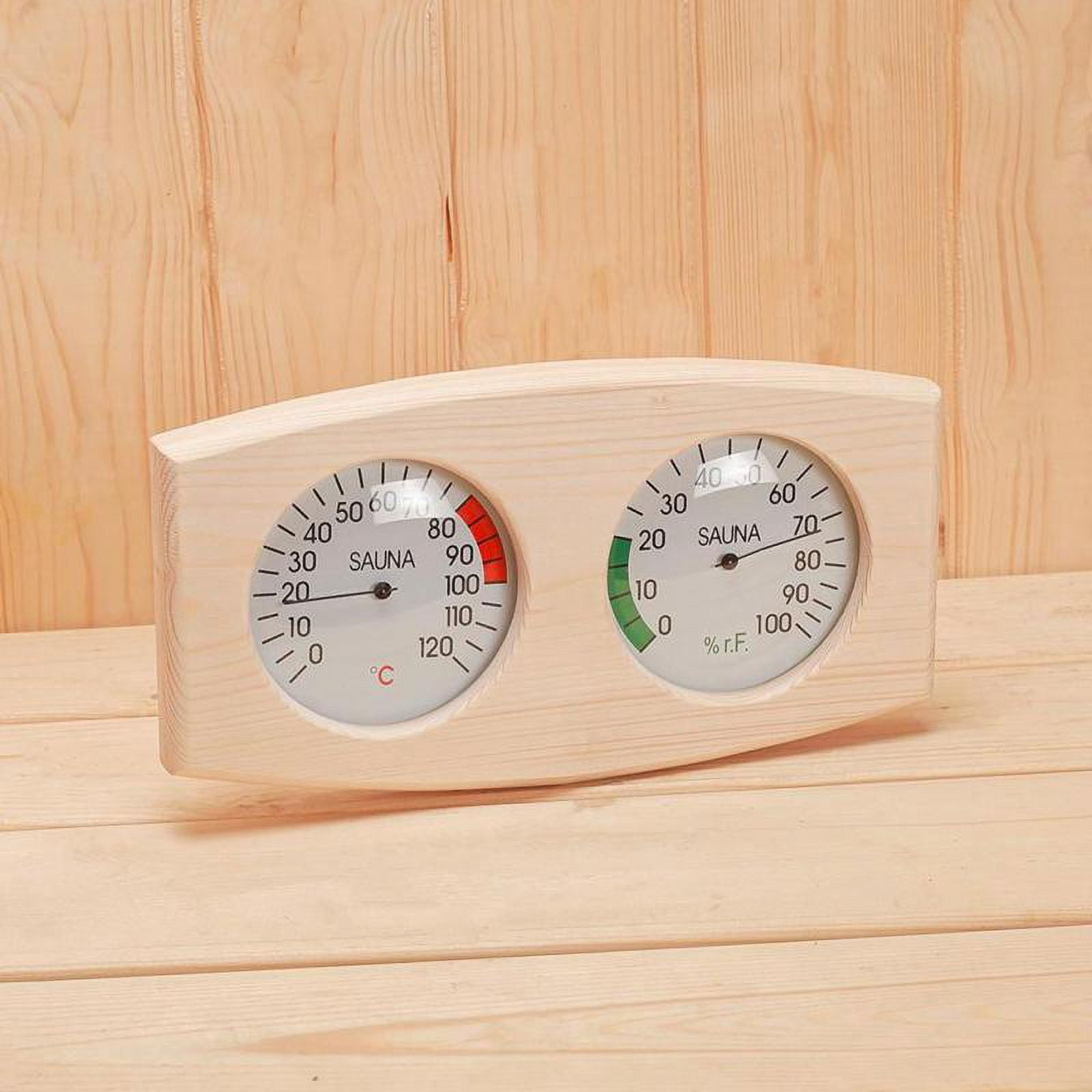 Sauna Thermometer&Hygrometer 2 in 1 Wood Hygrothermograph Sauna Room Accessories