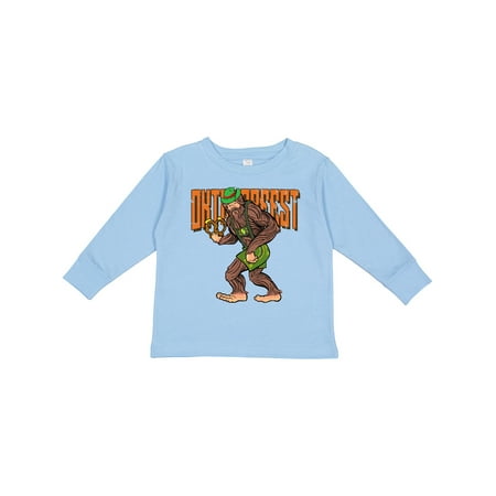 

Inktastic Oktoberfest Weathered Bigfoot Sasquatch in Lederhosen Gift Toddler Boy or Toddler Girl Long Sleeve T-Shirt