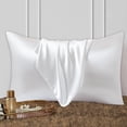 thumbnail image 6 of 2-Pack Simulated Silk Satin Pillowcases – 20x36 Inch, Reversible Solid Color, Soft Polyester, Envelope Closure, Wrinkle-Resistant for Bed, Couch, Travel, 6 of 6