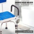 thumbnail image 6 of VEVOR Swivel Shower Chair 360 Degree,Adjustable Shower Seat with Armrests and Backrest for Inside Shower or Bathtub,Non-Slip Rotating Bathtub Chair Seat for Elderly Disabled Injured,400lbs Capacity, 6 of 9
