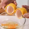 thumbnail image 4 of Egg Shell Opener Portable Egg Opener Kitchen Handheld Egg Shell Crusher Household Press Egg White  Shell Separator Kitchen Tool (orange-box), 4 of 7