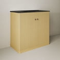 thumbnail image 3 of Lafayette 36" Freestanding Bathroom Vanity in Natural Oak with Matte Black, 3-Hole Widespread Sink Top, 3 of 5