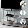 thumbnail image 4 of Pemberly Row Easy Assembly 32" 3 Tier TV Stand Entertainment Console in Gray, 4 of 4