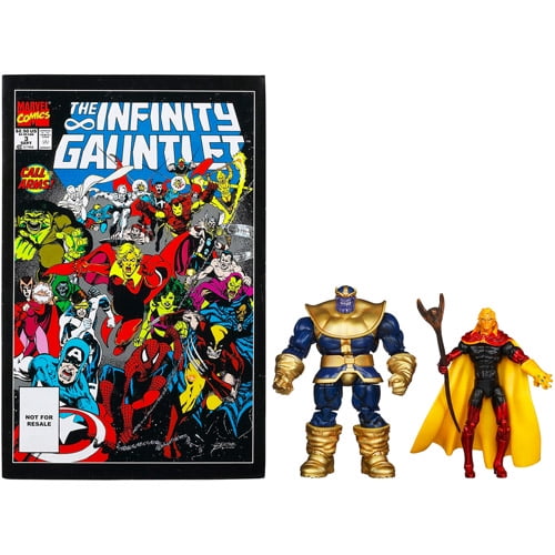 Marvel Universe Thanos And Adam Warlock Figure Comic Pack Walmart Com Walmart Com