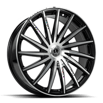 LUXXX ALLOYS 40V 20X8.5 5X115/5X120 18ET 73.1CB GLOSS BLACK MACHINED FACE WHEEL