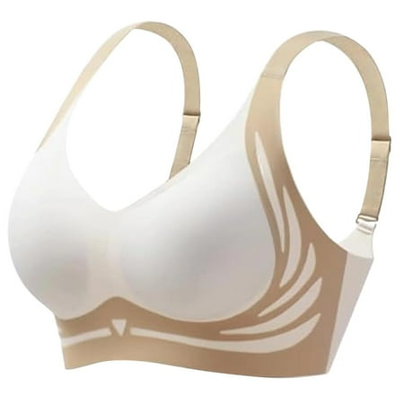 Chuancc Women s Bra Wireless Bra Push Up Bra Super Gather Bra Soft Comfortable Gather Bra Wireless Bra Bra Women Everyday Sports Bras Women s Bra White 5XL Clearance