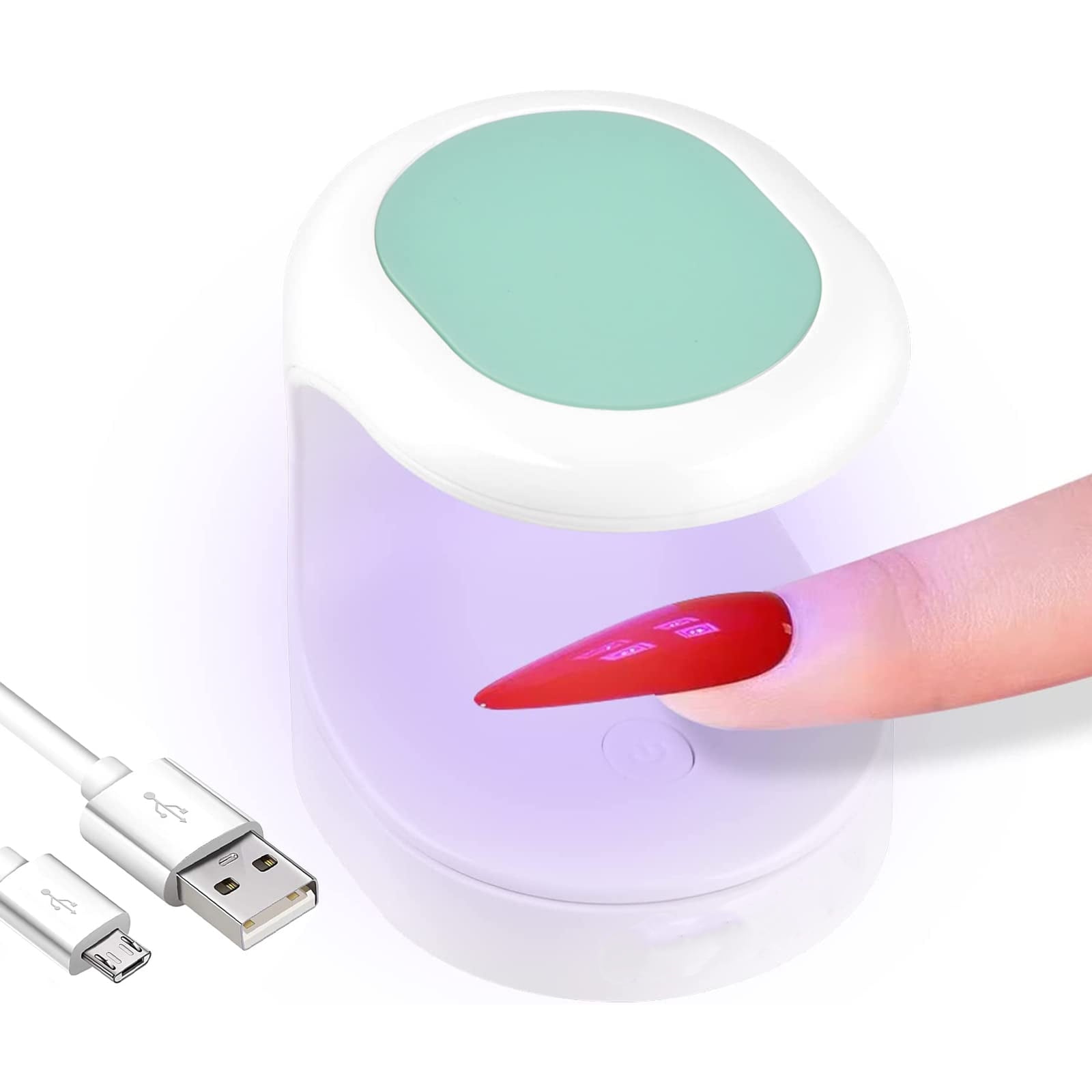 Mini Nail Lamp UV Light for Nails Mini 180°Opening Design USB Nail