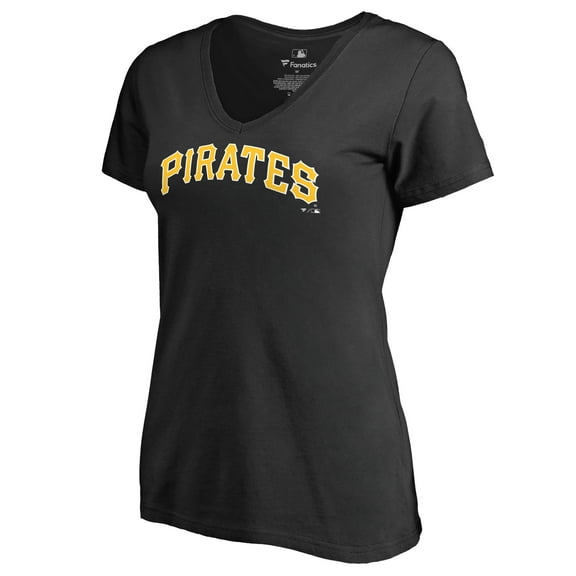 Women's Black Pittsburgh Pirates Team Wordmark T-Shirt