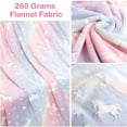 Livhil Plush Unicorn Glow in the Dark Blanket, 60x70in, Luminous Toy