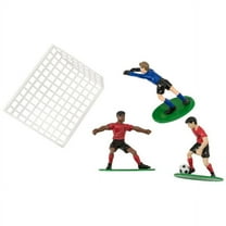 DecoSet® Soccer- Kick Off Cake Topper, 3 Piece Cake Decoration Set for Soccer Themed Party