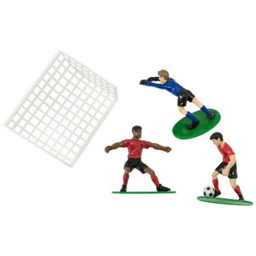 DecoSet® Soccer- Kick Off Cake Topper, 3 Piece Cake Decoration Set for Soccer Themed Party