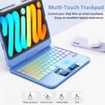 thumbnail image 4 of Funda con teclado FUWANG Touchpad para iPad Mini 7/6 de 8,3 pulgadas, color azul, 4 of 9
