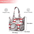 thumbnail image 4 of Red and White Striped Baseballs Pattern Travel Tote Bags for Women Carry On,Large Weekender Bags for Women Travel,Multi Functional Duffle Bag for Work,Shopping,Sports, 4 of 5
