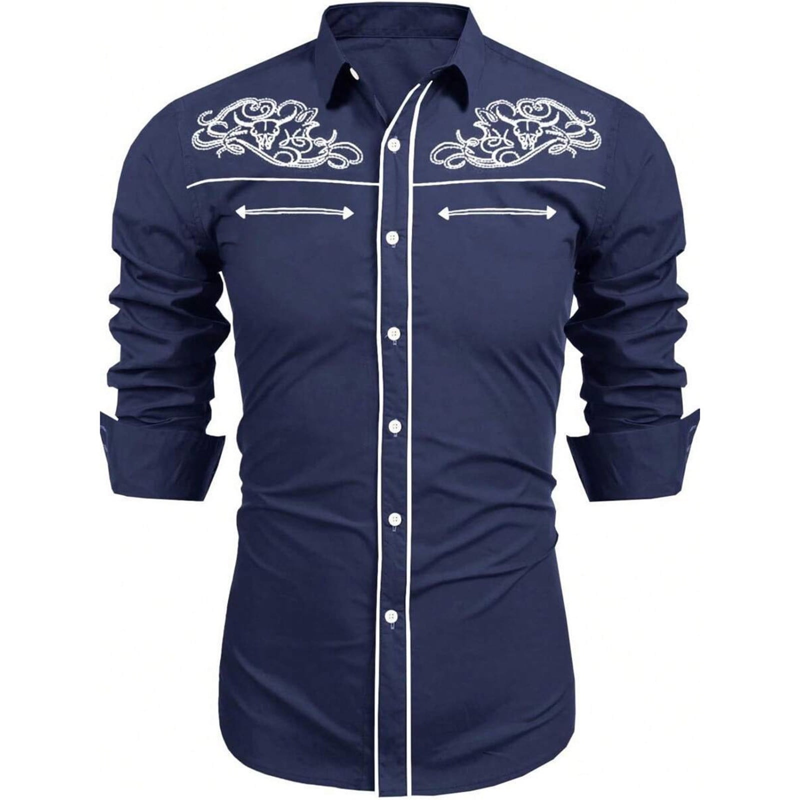 Arrow Men's Plaid Poplin Long Sleeve Dress Shirt - Walmart.com